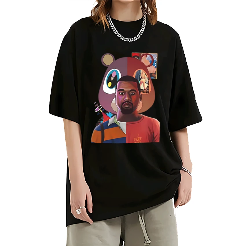 

Rapper Kanye West Graduation T-Shirt 2024 Fashion Cotton Graphics T Shirt Men Women Hip Hop streetwear short sleeve Unisex Tee