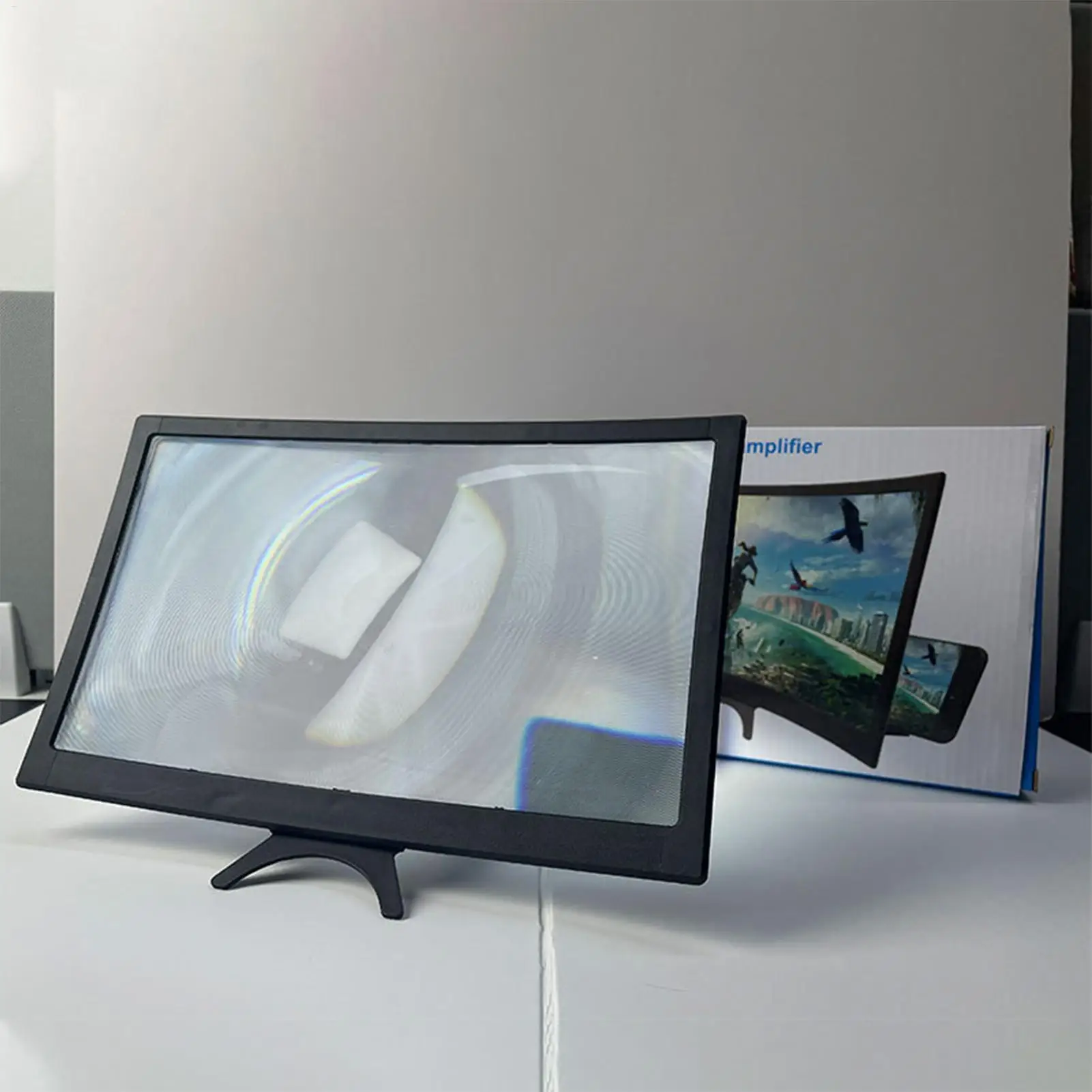 Lupa de pantalla de teléfono plegable de 12 pulgadas, proyector de películas portátil, ampliador HD para ver vídeos, viajes en casa y noche de películas