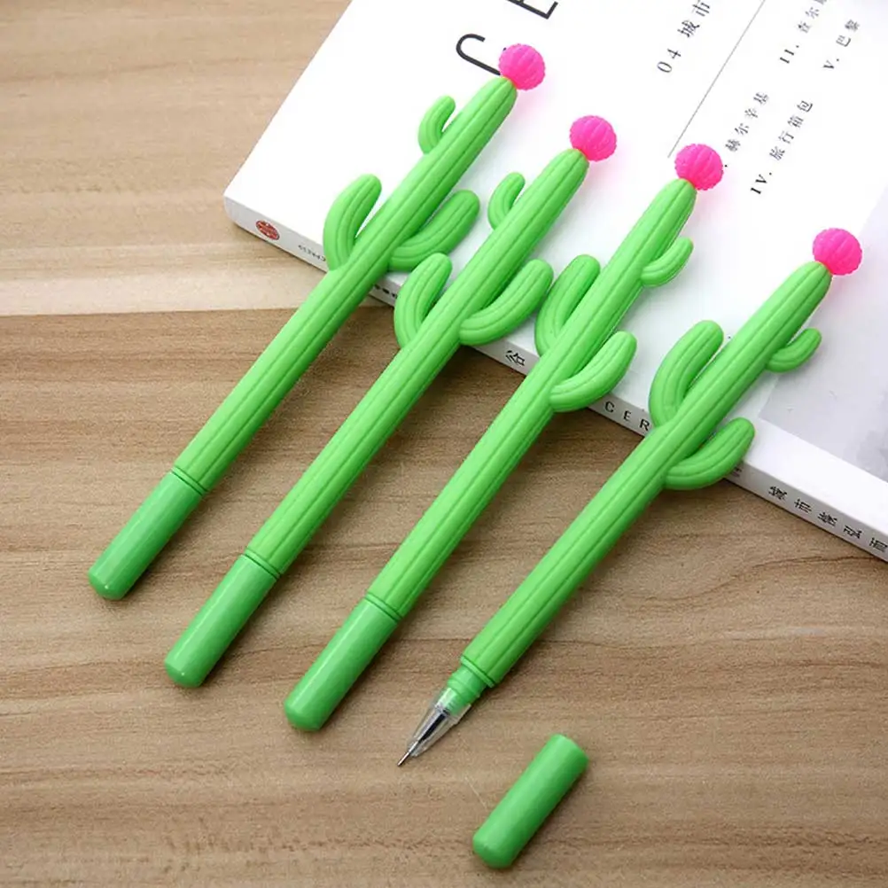 

10 Pcs Neutral Pen Cactus Student Writing Stationery Supplies Signing Pens Ballpoint Plant Gel