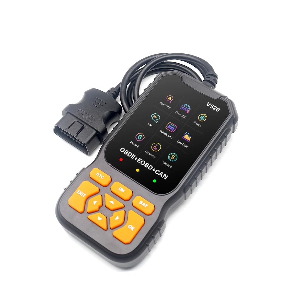 V520 CE FCC Rosh New Diagnosis Car Reader Obd Scanner Best Auto Diagnostic Tool Ready to Ship Screen Display Car Scanner