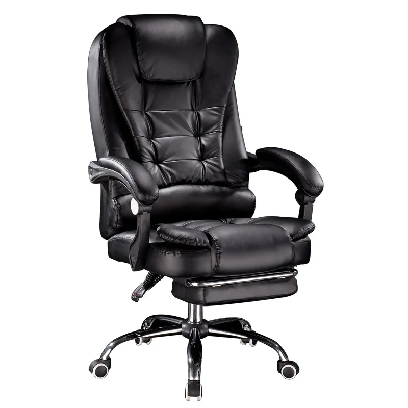 Boss Office Chair Swivel Function Nylon Foot Pad Can Be Raised Lowered to Lie Down Leather Chair Conference Chair