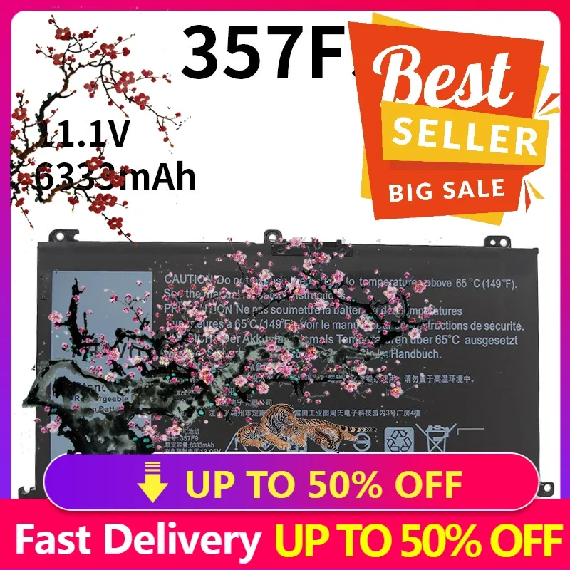 

【Fast Delivery】New 11.1V 6333mAh 357F9 Laptop Battery Replacement For Dell Inspiron 15 7000 Gaming 15 357F9 7000 7559 7566 7567