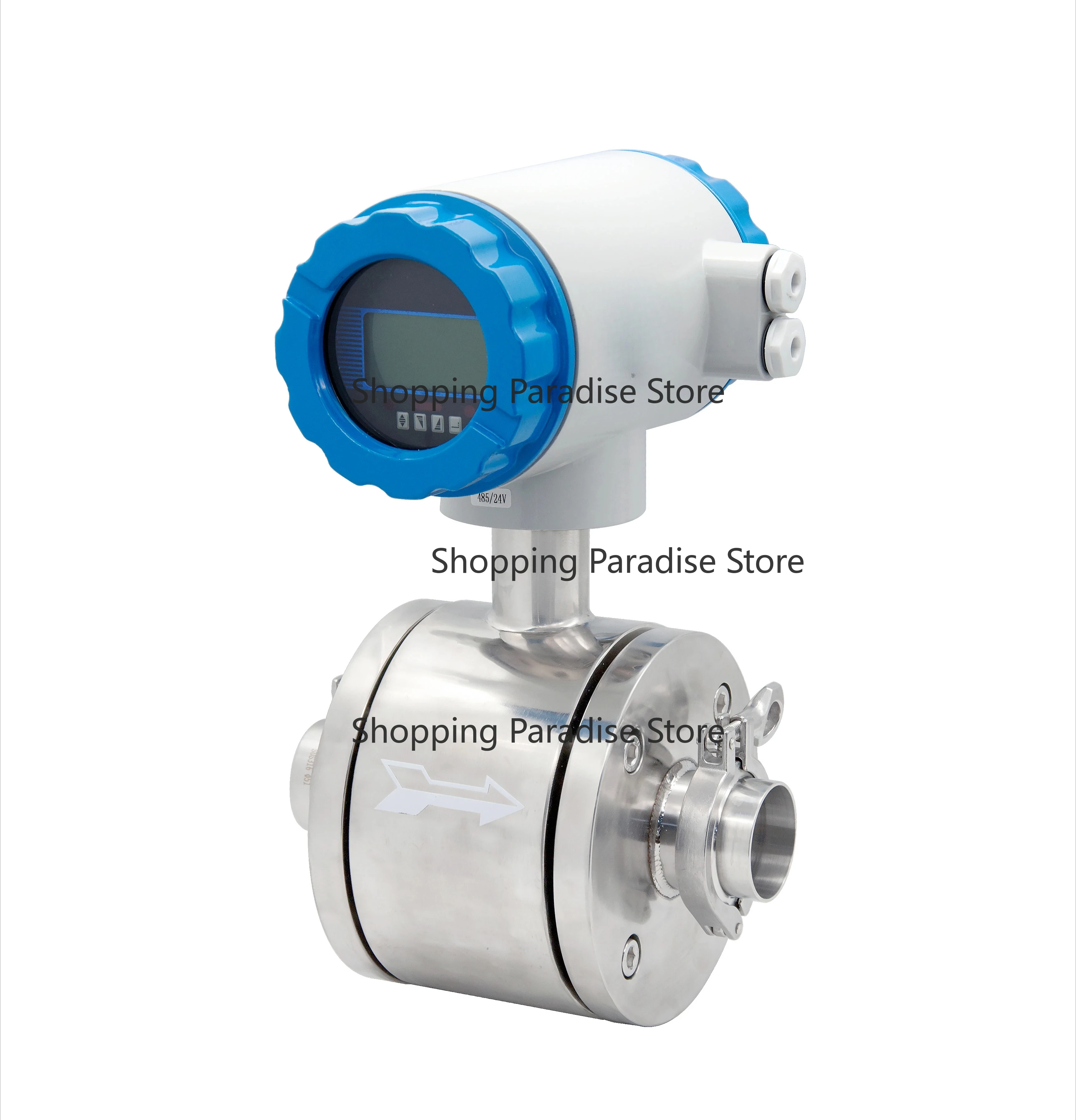 Electromagnetic Flowmeter with RS485 Converter SS316L Tri-clamp Flange Connection DN50 DN100 DN200 for Water O-il Chem-icals