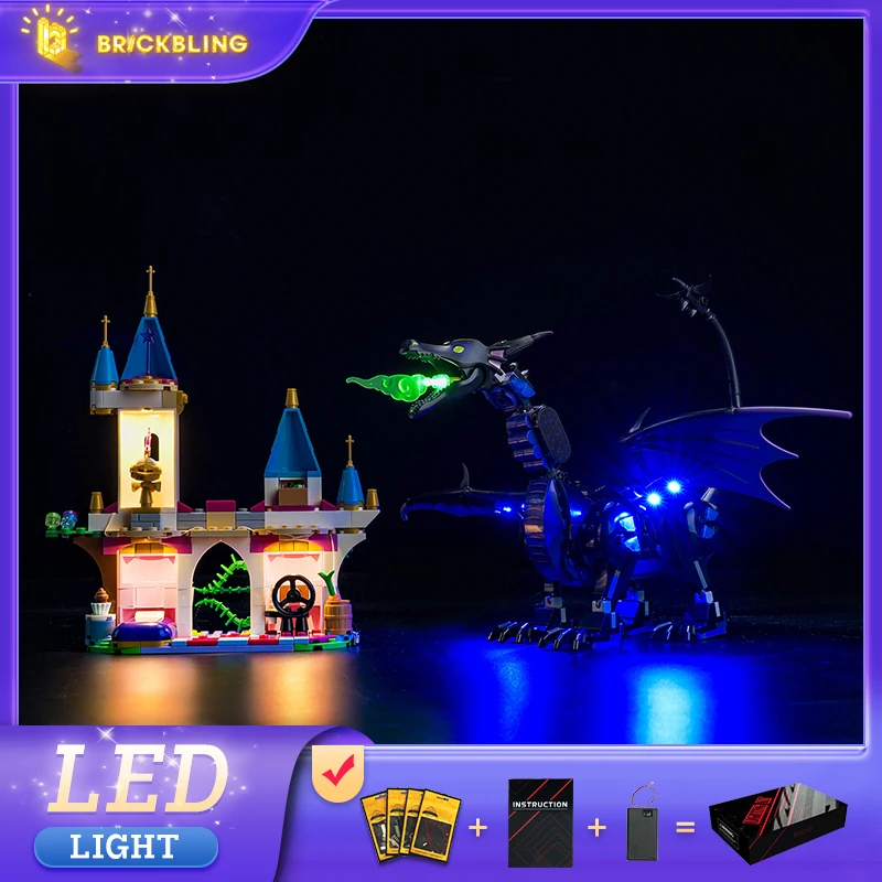 

Brick Bling LED light 43240 set suitable for Maleficent's Dragon Form building block gift (including lighting accessories only)