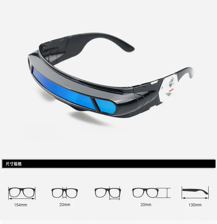 X-men Cyclops Cosplay Polarized Sunglasses for Men Women Memory Material Shield Designer Sunglasses