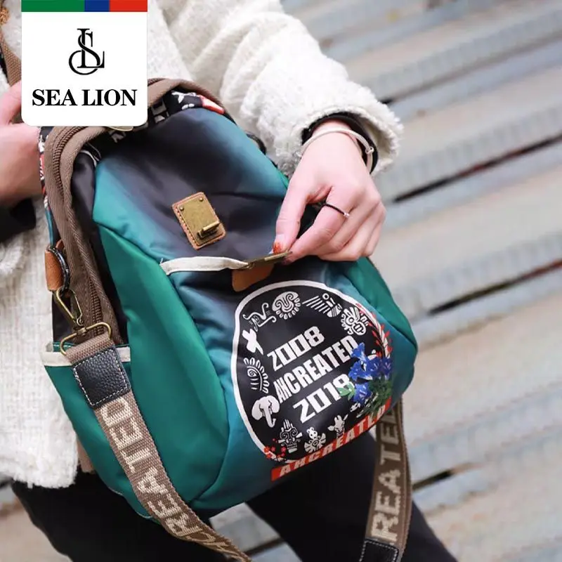 SEA LION nueva mujer de gran capacidad todo ligero viaje Oxford tela moda tendencia impresión Universal populación bolsa con cremallera