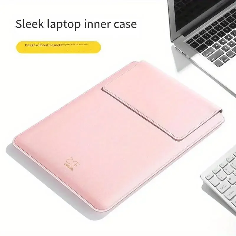 16 Inch Laptop Sleeve Case Lightweight Waterproof Wear-resistant PU Notebook Computer Inner Bag Flip Cover iPad Protective Sleev