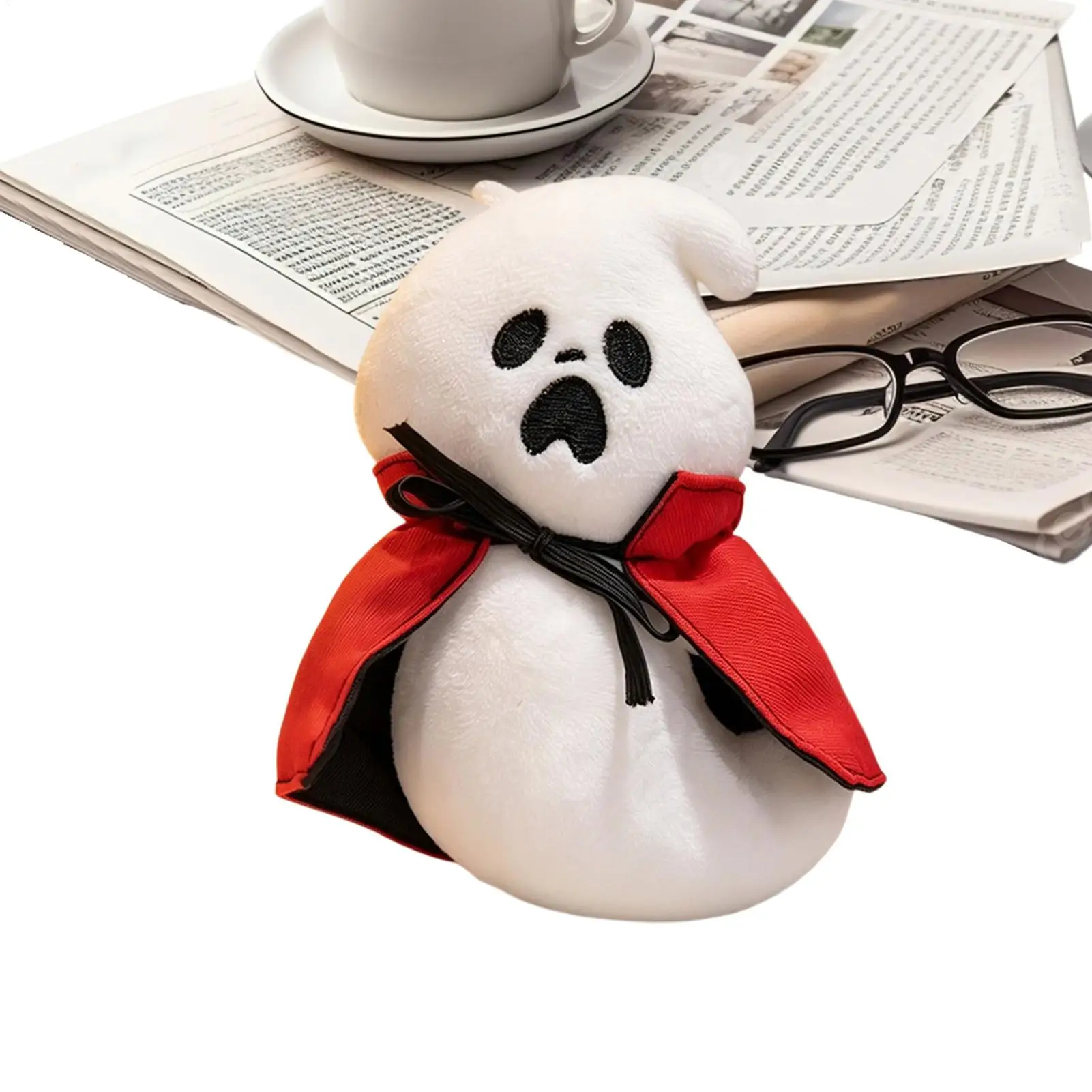 Halloween Bag Charms Cute Collectible Soft Decoration 5.5 Inch Ghost Plush Keychain Pendant For Car Keys Backpacks Mobile Phones