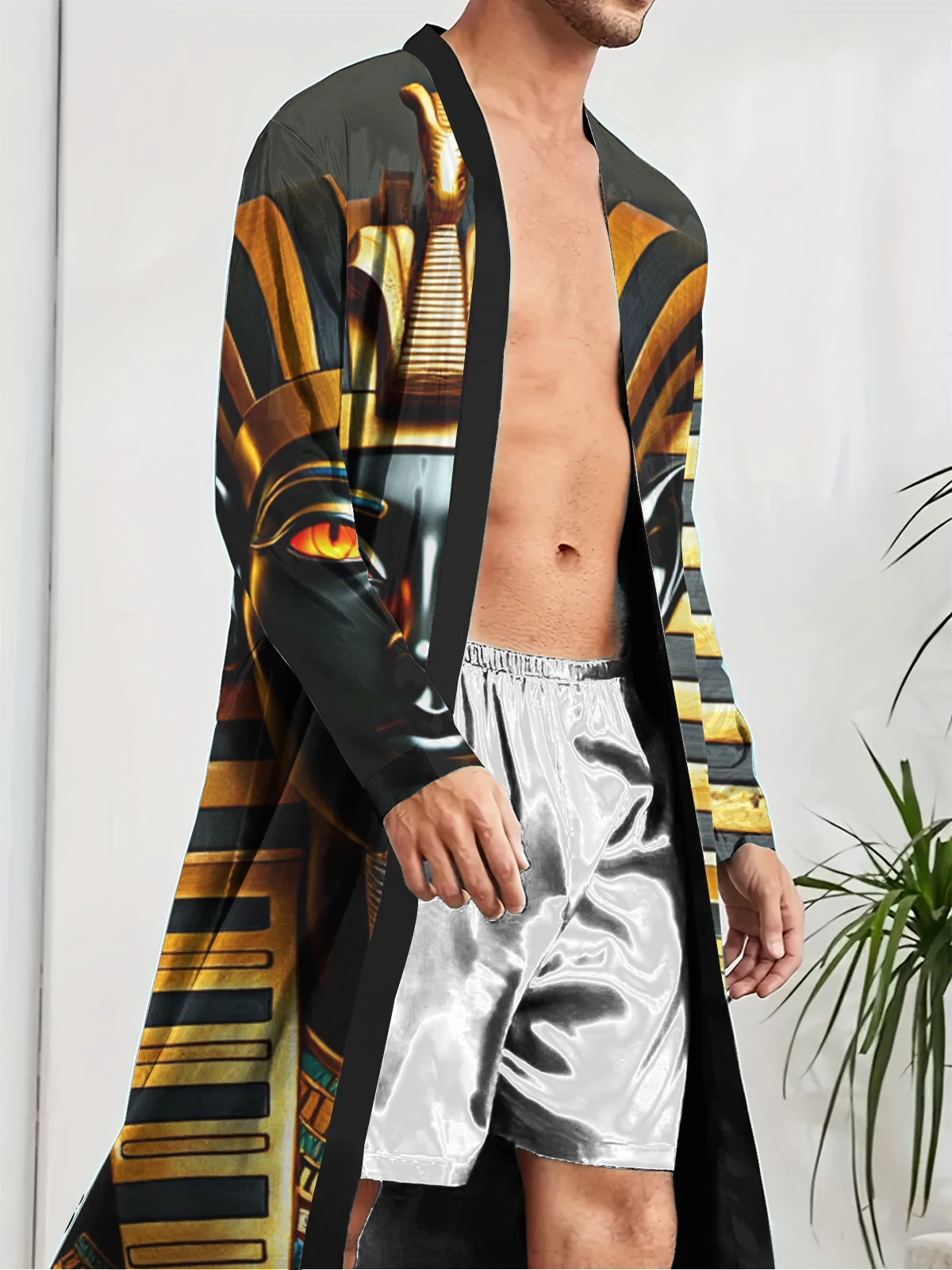 1pcs Men's Robes 2026 Spring/Summer Breathable Graphic Sleepwear Funny pajamas Men's bathrobe 3D Printed Bathrobe Sleepwear