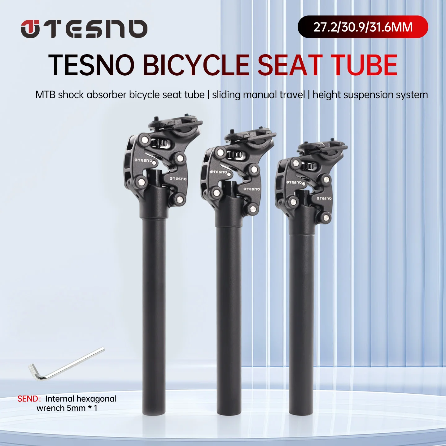TESNO 自転車シートポスト MTB ショックアブソーバー自転車シート