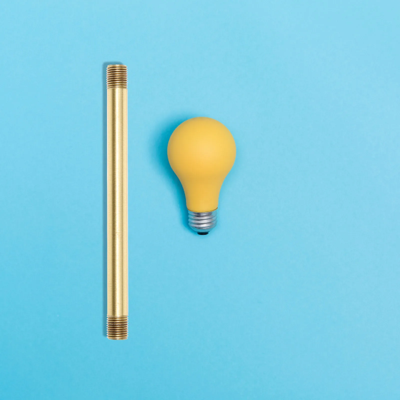 

1pcs Copper Straight Stem Diy Light Fixture Replacement Parts For Repair Kit Hollow Design Lightweight Threaded Stem For