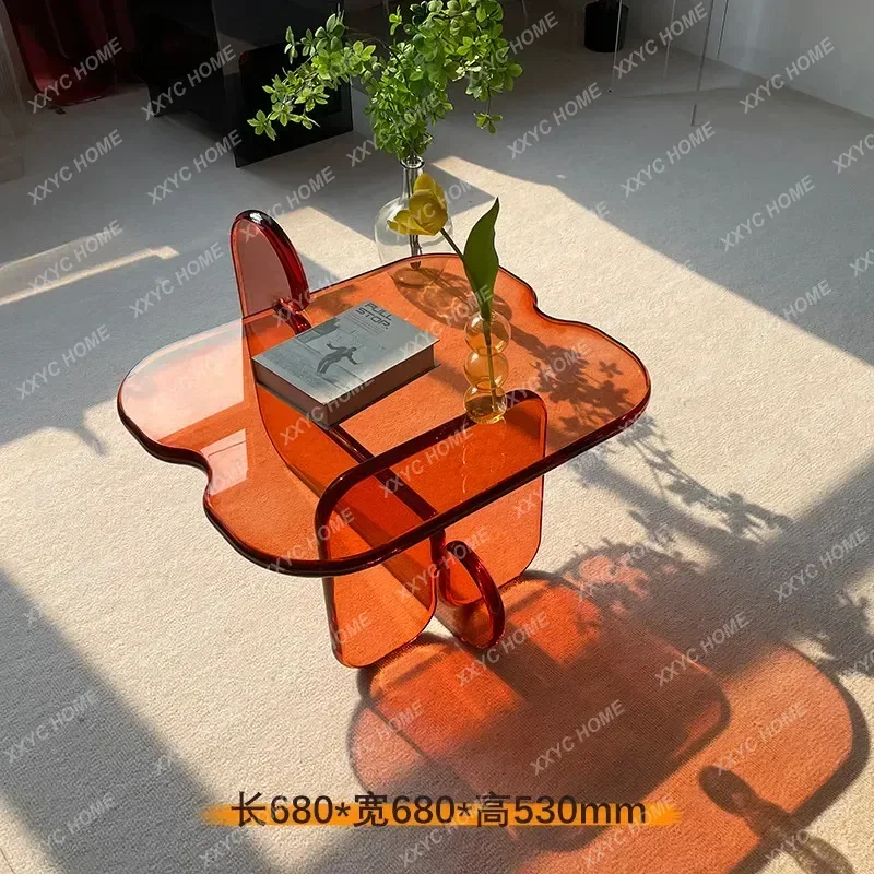 NN Small household square transparent acrylic tea table