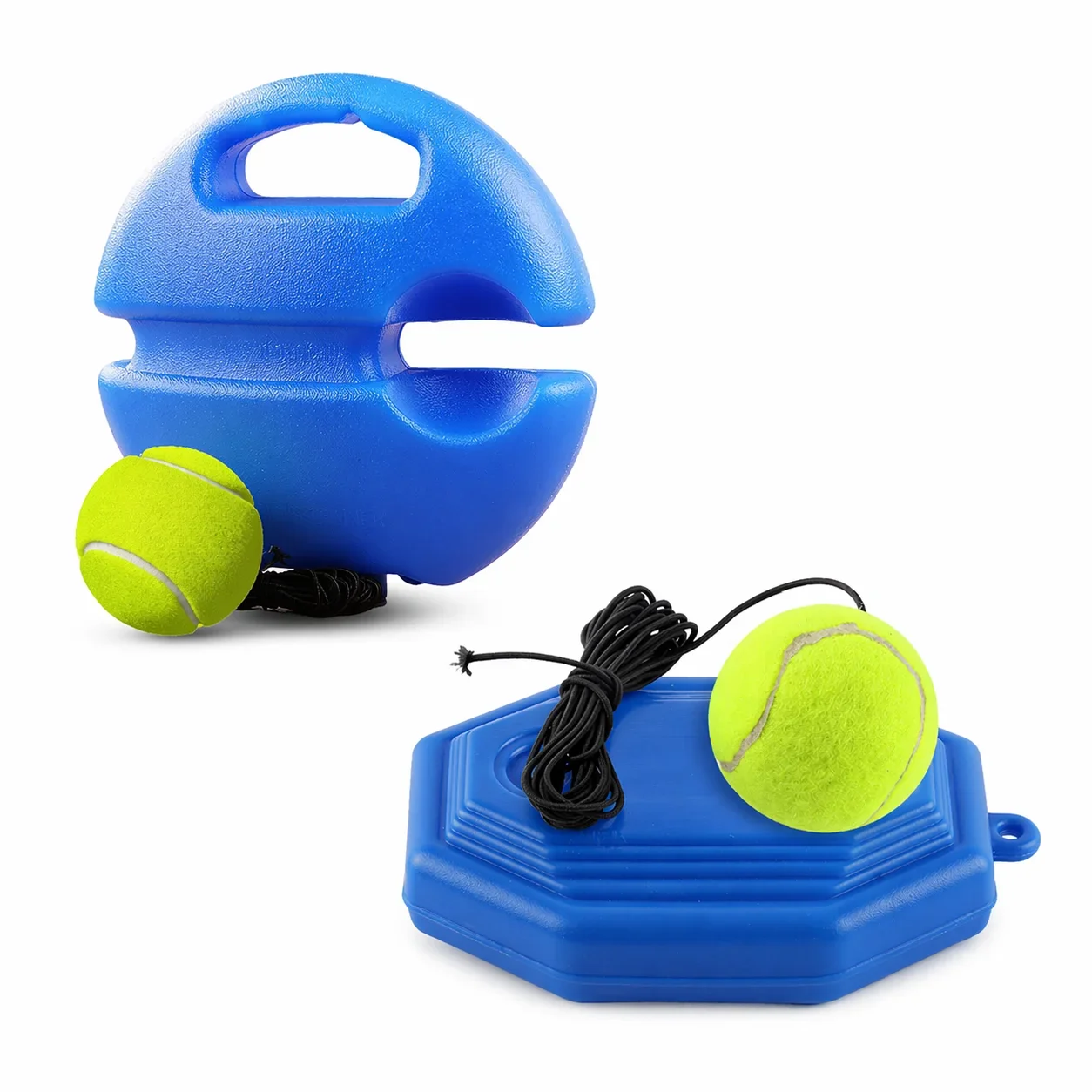 *Portable Tennis Trainer Rebound Ball Set Solo Practice Tool with Elastic Cord Training Base for Tennis Practice Anywhere