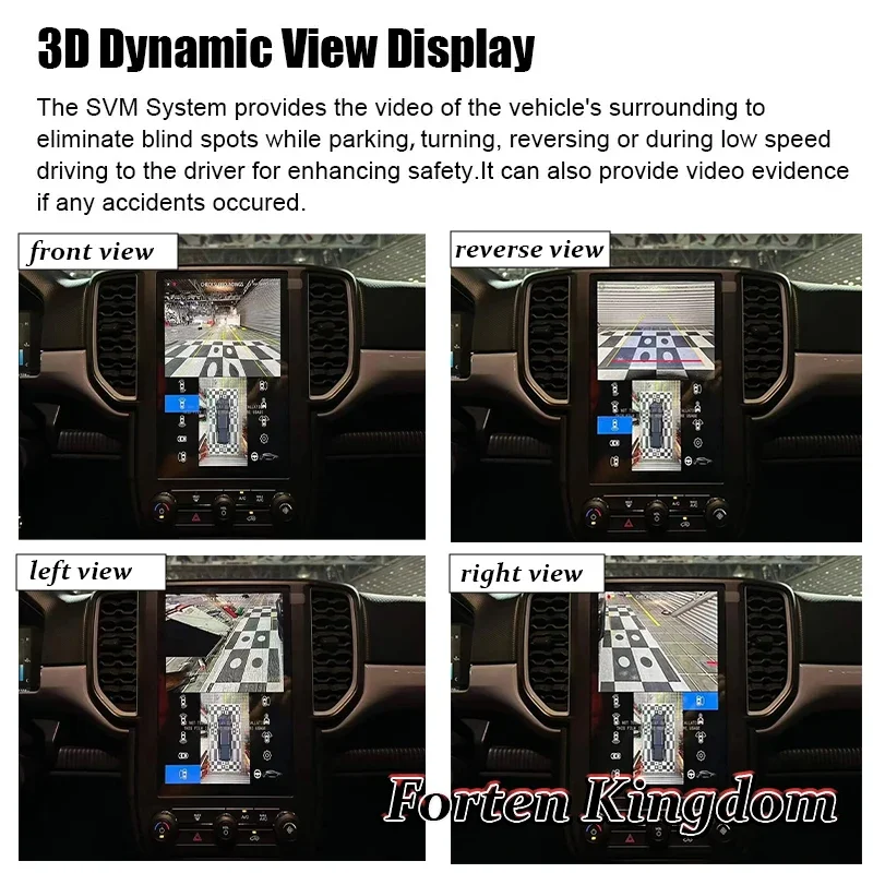 Sync4 3D 360 Degree Panoramic Bird View Car  Vehicle Parking System for Ford Ranger Raptor Everest F150 Mustang 2023-2024