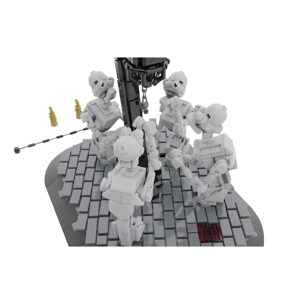 MOC Horror Game Black Bloodborne Lamp Model Building Blocks Game Checkpoints Bloodborne Awakening Headstones Assembly Bricks Toy