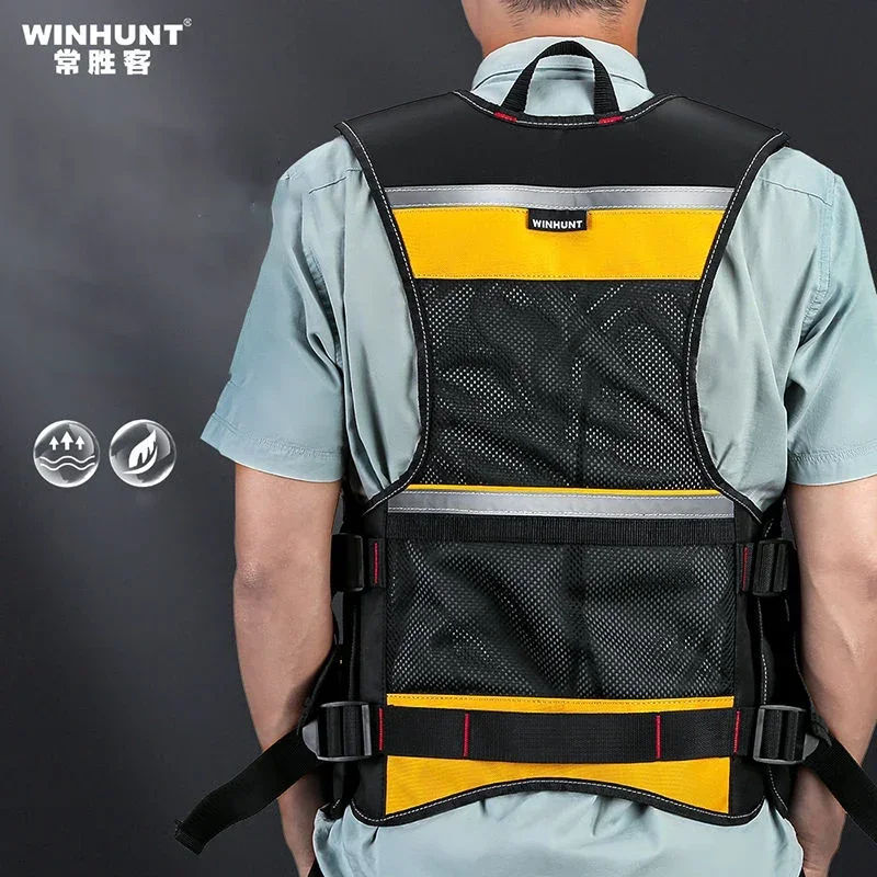 Vest Tool Bag Hammer Holder Screwdriver Wrench Fishing Pouch Storage Electrician Woodworking Multifunctional Tools Organizer