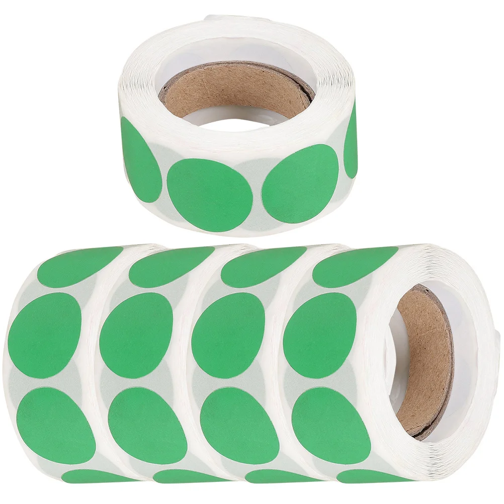 

5 Rolls Colored Dot Stickers Self-Stick Reusable Labels for Home Organization Office Supply Storage Bins Moving Boxes DIY Crafts