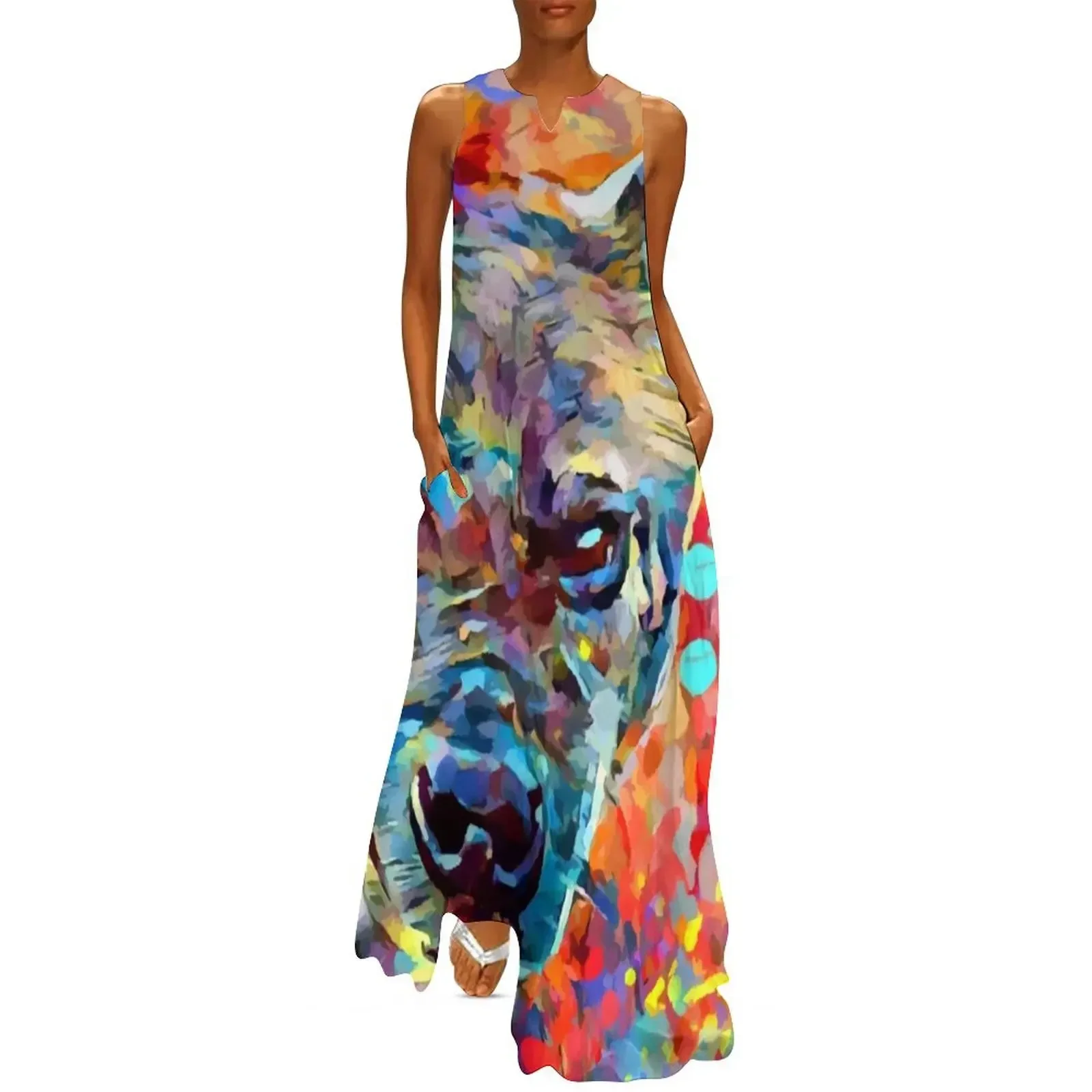 

Hyena Long Dress prom clothes Women's clothing sexy short dresses daring Dress vintage Dress