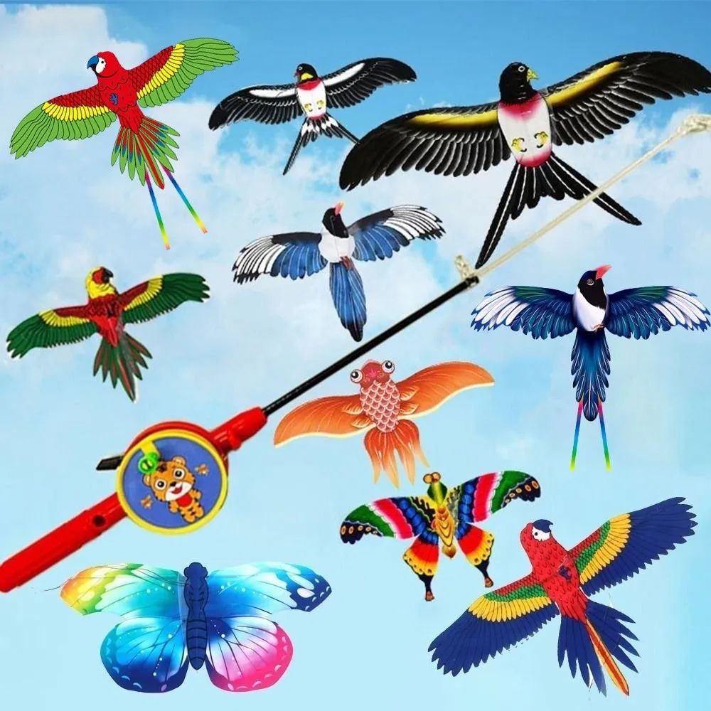 New 35cm Plastic Eagle Kite DIY Cartoon Large Eagle Kites Children Gift Flying Bird Kites Garden Outdoor Sports