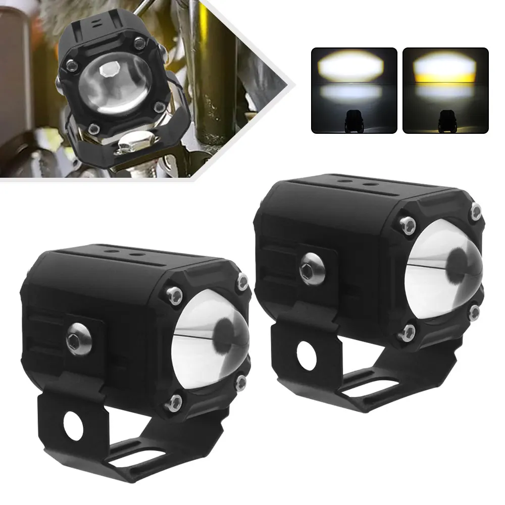 Motorcycle Black 30W LED Driving Fog Lights Kit Accessories For Truck Heavy Duty SUV ATV UTV 4X4 Car Tractor 4WD Boat Motorcycle