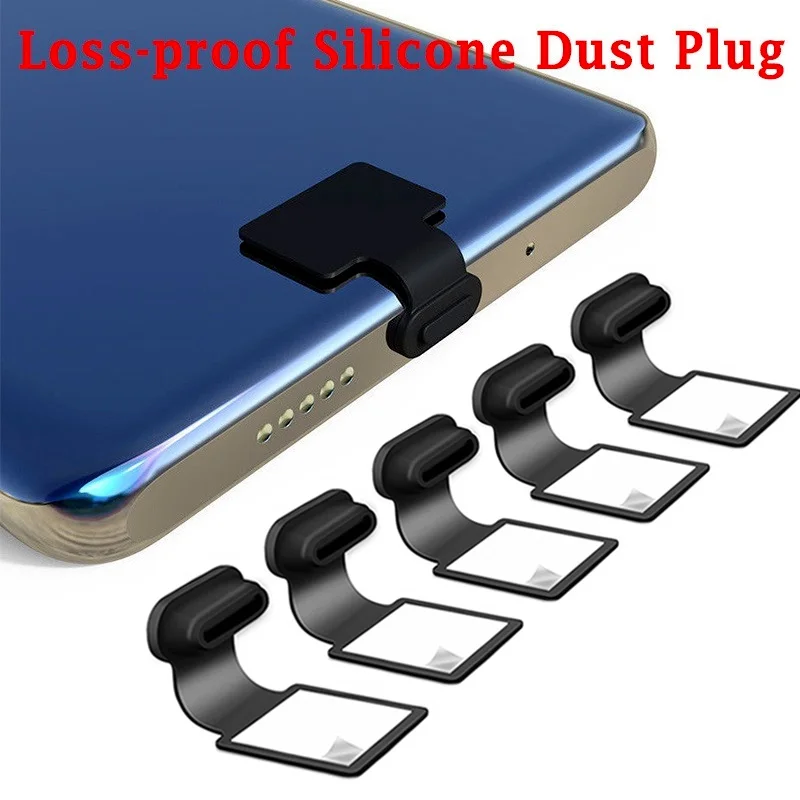 

2/4/6Pcs Silicone Charging Port Dust Plug Anti Dust Cover for iPhone Samsung Xiaomi Huawei USB Type C Protector