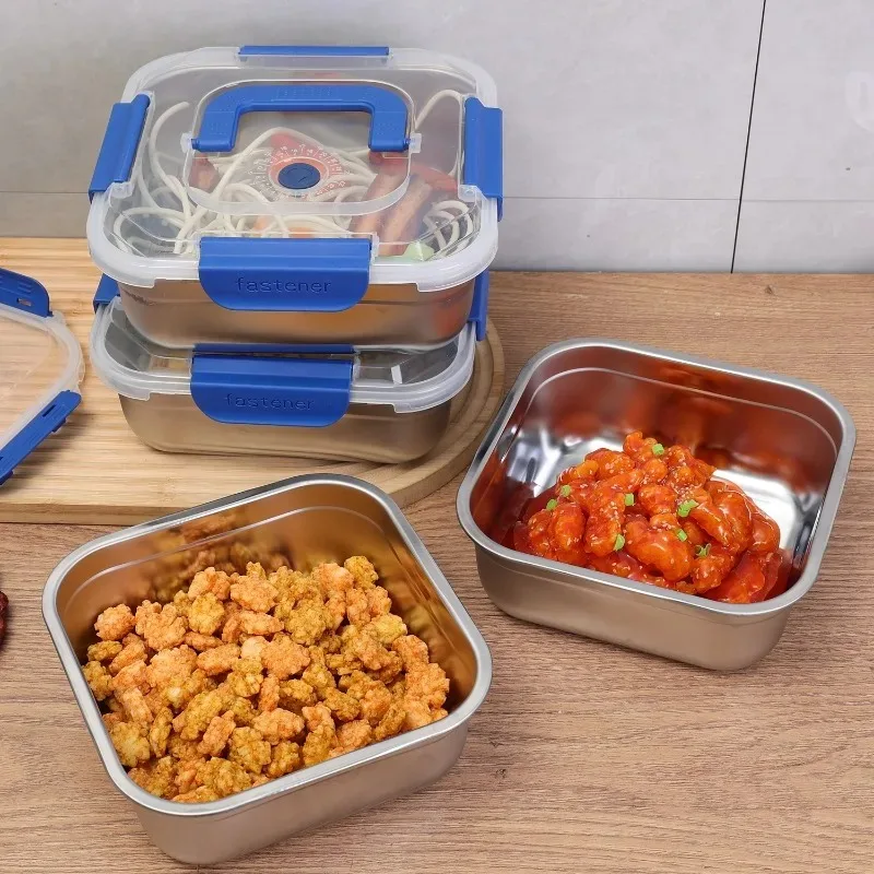 Thickened Fresh-Keeping Sealed Box, Leak-Proof, Suitable for Microwave and Induction Cooker, Portable Compartments
