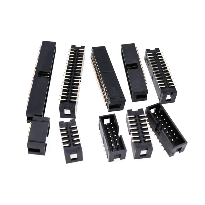 10pcs 2.54mm Pitch Smt Dc3 Male Connector 6 8 10 12 14 16 20 24 26 30 34 40 Pin Box Header Idc Socket 6p 8p 10p 12p 16p 20p 40p