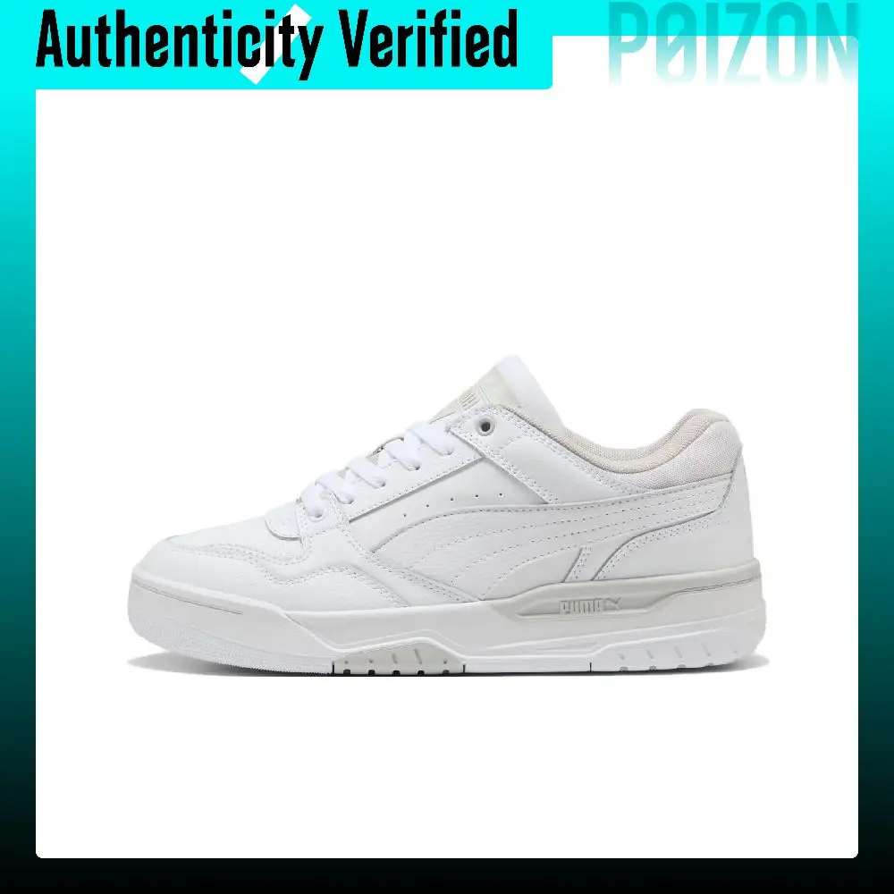 puma-rebound-textile-leather-low-top-skateboard-shoes-unisex-white-400197-01