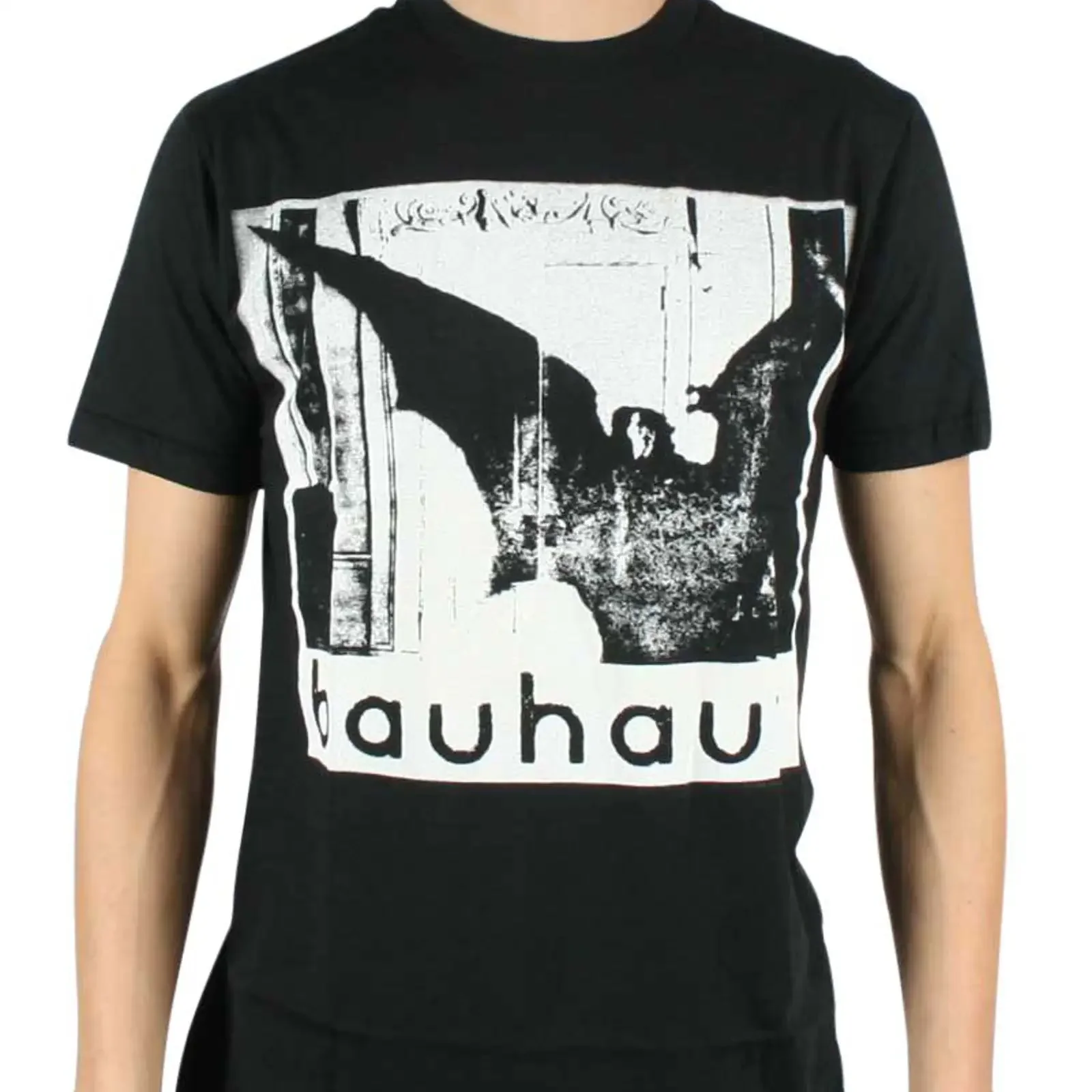 Bauhaus Undead Relief Men's T Shirt in Black Large vintage Washed Breathable Versatile Stylish Stretched Soft graphic