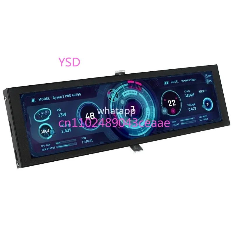 8.8 Inch IPS Smart Secondary Screen USB C Type C Interface Computer Monitor CPU GPU RAM Display No Need AIDA64