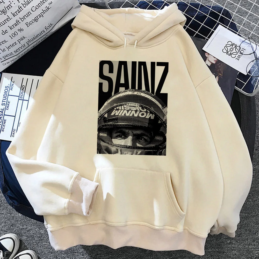 Carlos Sainz hoodie graphic comic designer clothes for teens harajuku elegant teen pullover manga youthful