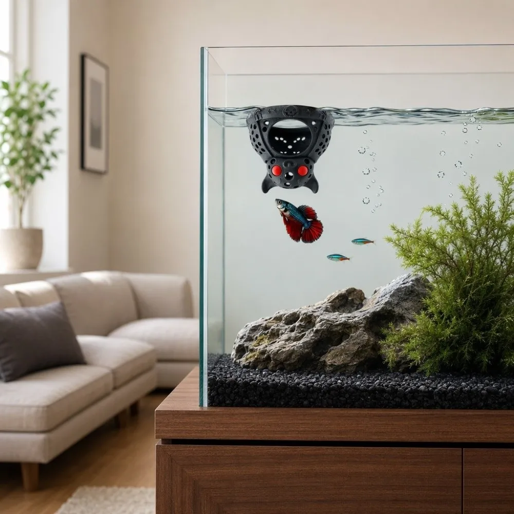 Gothic Style Halloween Bat Fish Tank Cave Plastic Hollow Structure Aquarium Hideout Resting Spot Breeding House