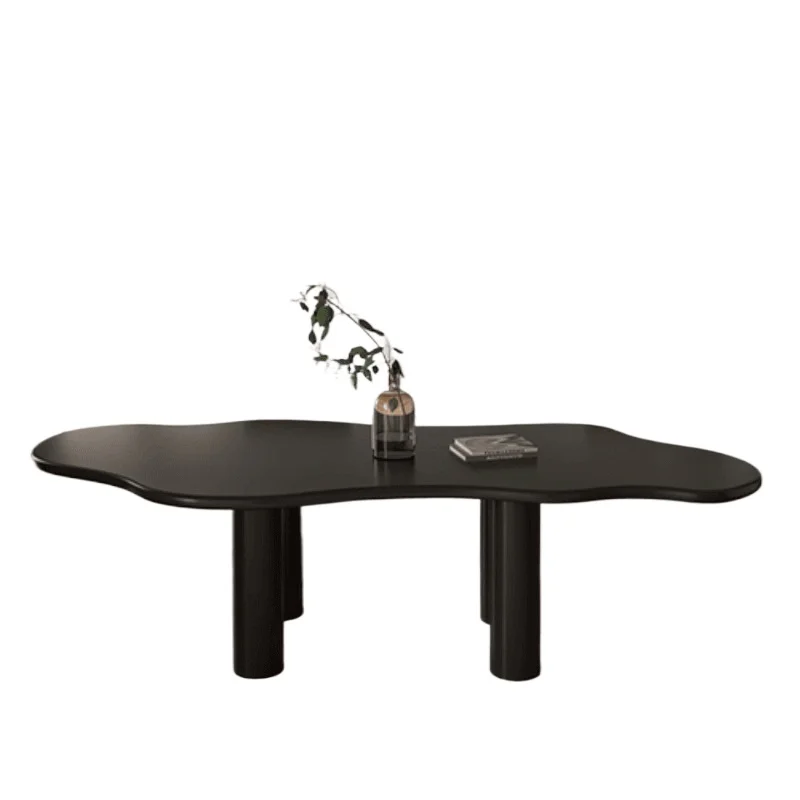 

Italian minimalist dining table, small apartment solid wood table, one table and four chairs combination, restaurant Nordic