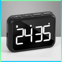LED Digital Kitchen Timer Large Display USB Digital Timer Square Cooking Count Up Countdown Alarm Clock Sleep Stopwatch Clock
