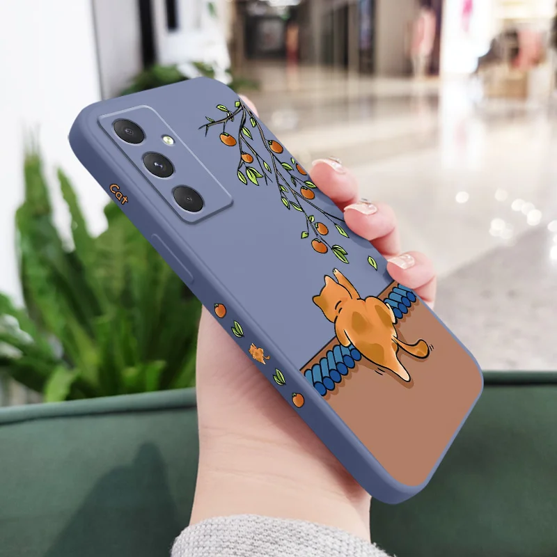 Little Orange Cat Phone Case For Samsung Galaxy A55 A35 A25 A15 A05 A05S A54 A34 A24 A14 A04 A04S A04E 4G 5G Cover