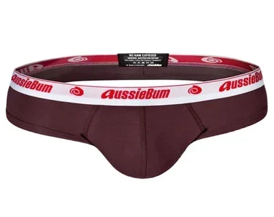 Mutandine traspiranti da uomo nuove ritaglio posteriore comodo scomparto tridimensionale slip a vita bassa mutandine di cotone aussiebum