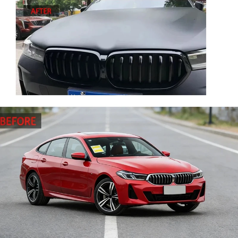 

Front Center Grille Sport Grilles Replacement ABS Fit For 2021-2025 BMW 6 Series G32 LCI Auto Radiator Facelift Racing Grills