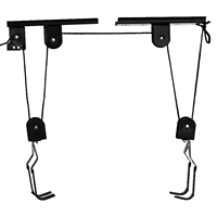 Bicycle Hoist Garage Storage Bike Lift Pulley System with 60kg Bearing Overhead Bike Rack Heavy Duty Ceiling Bicycle Hanger