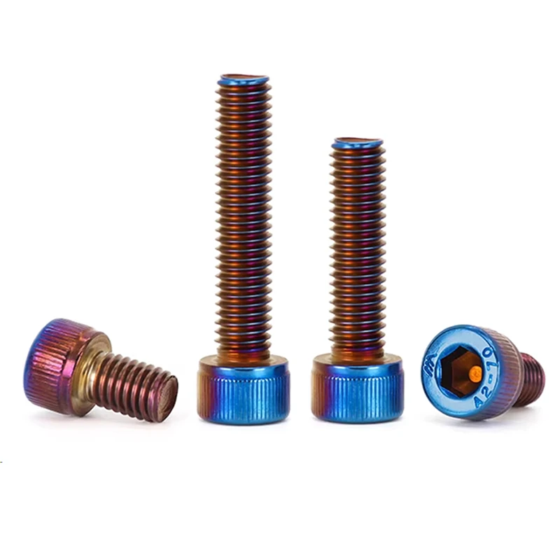 Vis à tête hexagonale Weiyi M3 M4 M5 M6 M8 M10 DIN912 en acier inoxydable SUS304, plaqué bleu brûlé, vis à clé Allen