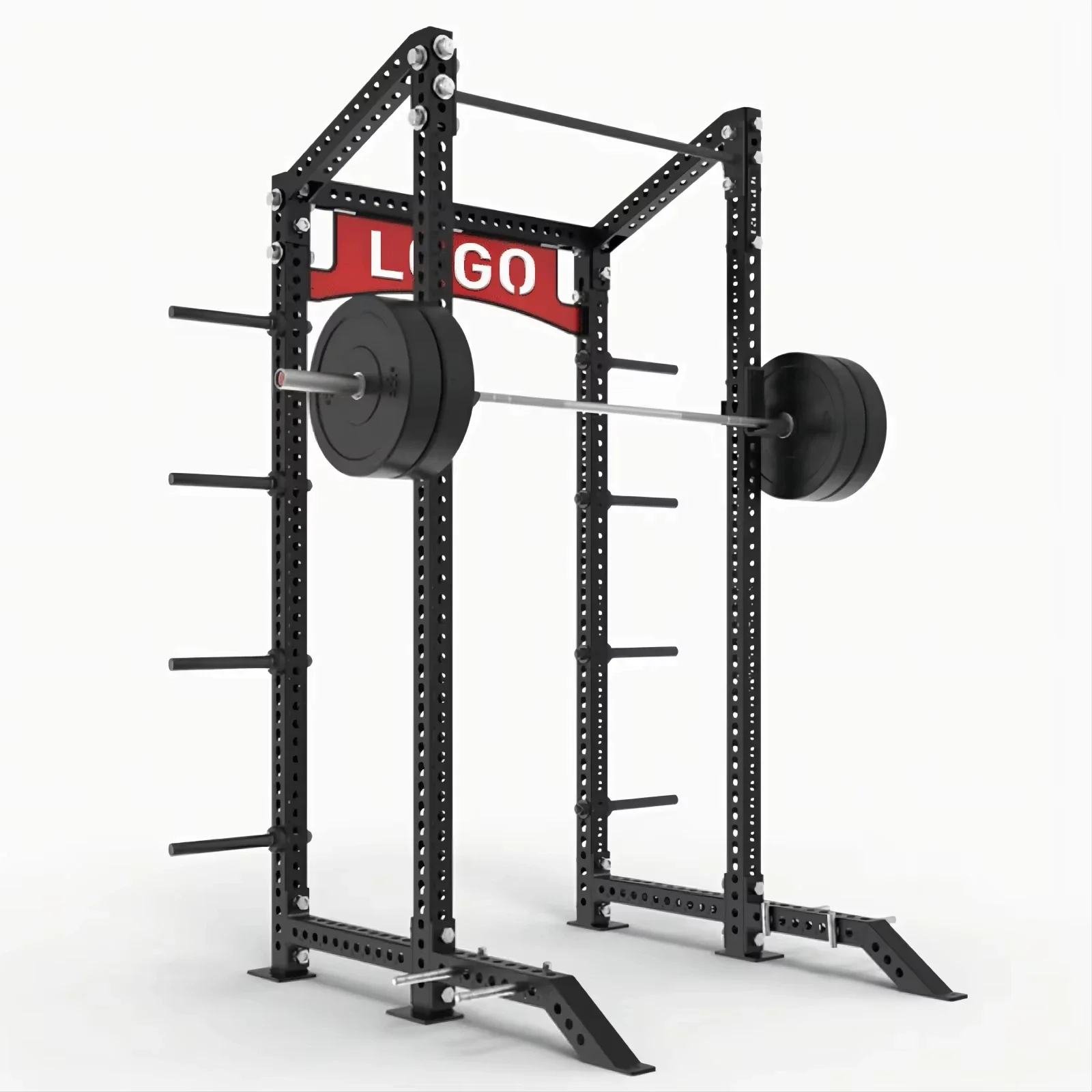 MKAS Commercial Gym Squat Rack Fitness Power Rack Weightlifting Half Rack Strength Training Fitness Smith Squat Machine