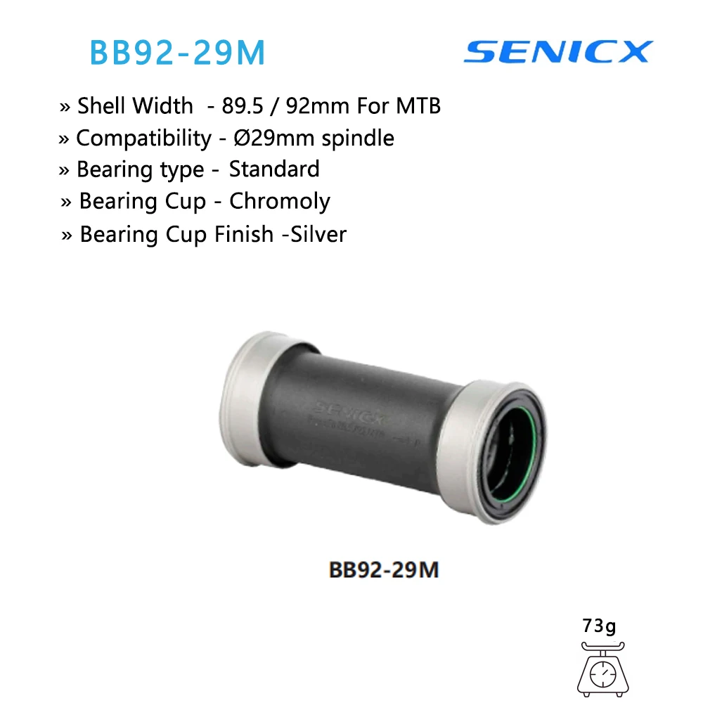 SENICX プレスフィット BB92 ボトムブラケット ハイブリッドセラミック