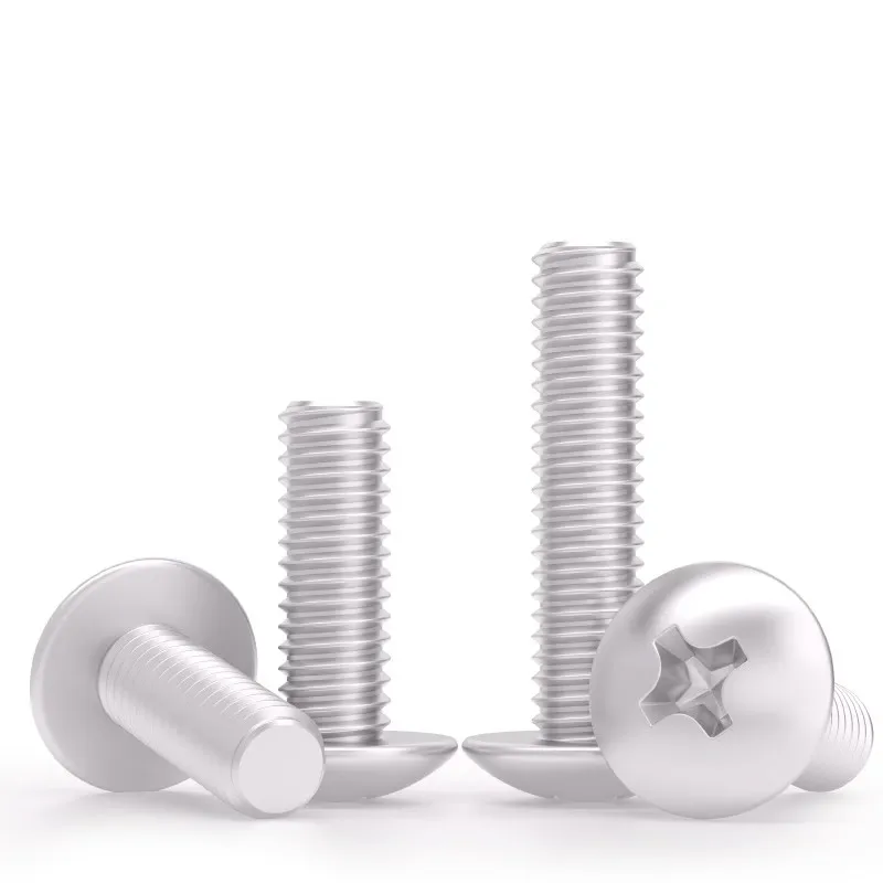 6061 Aluminum Truss Head Cross Recessed Bolts M3 M4 M5 M6 Aluminum Alloy Mushroom Head Cross Recessed Screws