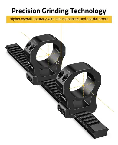 CVLIFE 정밀 스코프 링 라이플스코프 마운트 34mm 튜브 1.45인치 높이 Picatinny 레일과 기타 호환 가능 – 2개