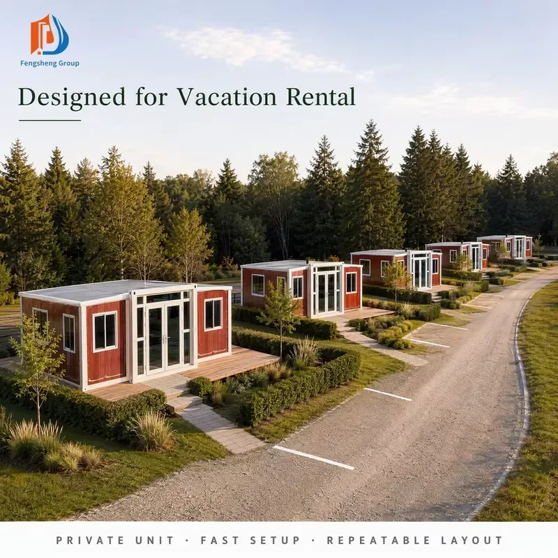 Expandable Container House for Modular Hotel Room Prefabricated Accommodation Unit Resort Hotel and Hospitality Projects