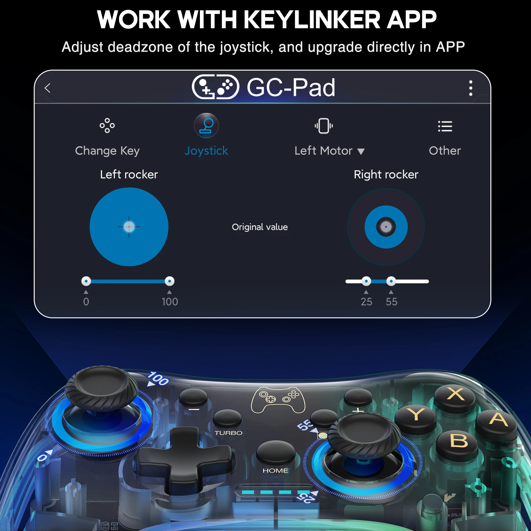 وحدة تحكم BEBONCOOL Q282 Hall Sensor Gamepad Wireless Pro، متوافقة مع Nintendo Switch Lite/Switch Oled/PC/iOS/Android