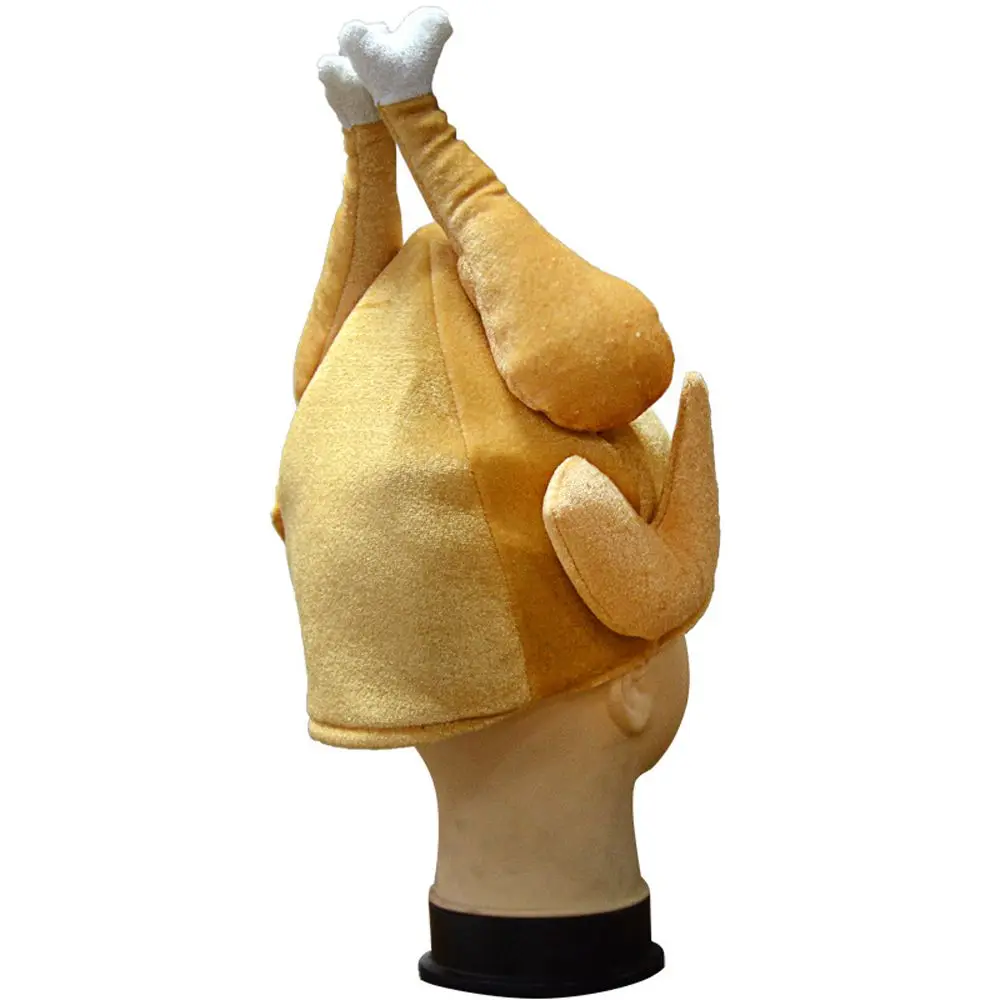 Adults Roasted Funny Turkey Hat Festival Costume Caps Thanksgiving Day