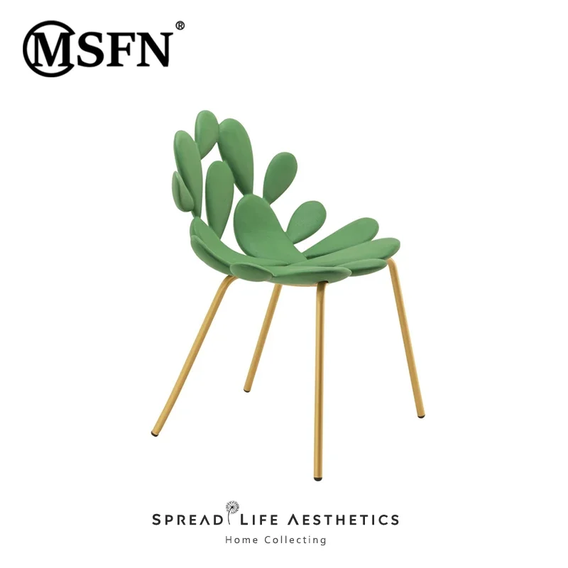 Minimalist Creative Plant Element Dining Chair Restaurant