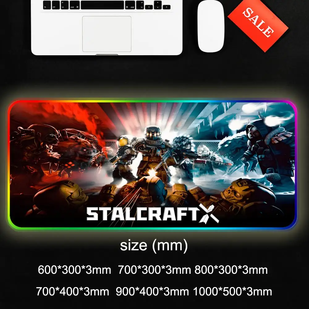 Stalcraft X Mouse Pad Gamer Rgb Desk Mat Back Light Led Mousepad Setup Gaming Accessories Deskmat Big Mousepad Backlight #3