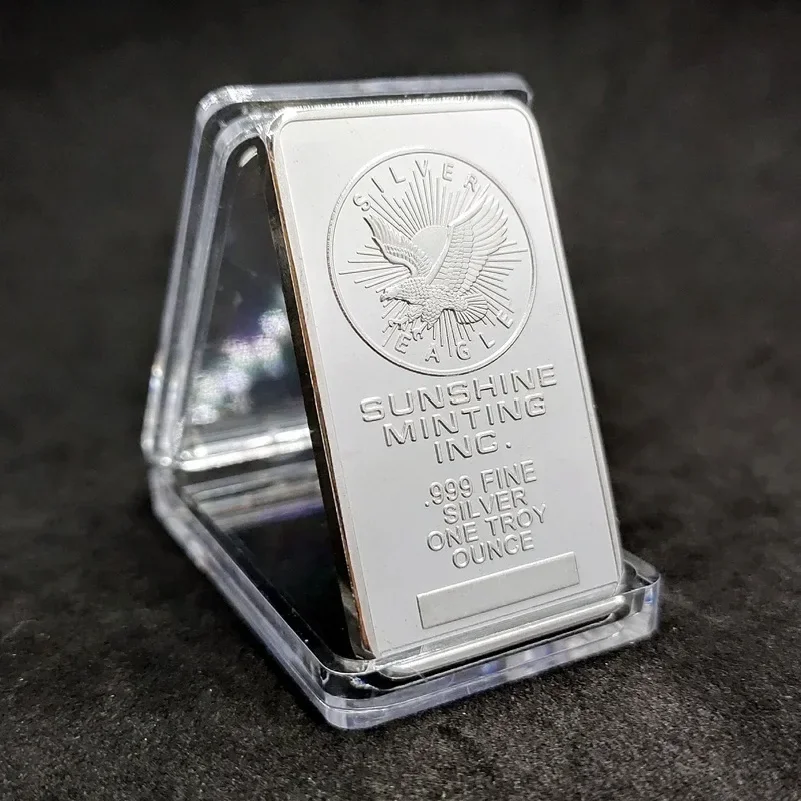 1pcs American Liberty 1OZ Value In God We Trust Fine Silver Bullion Bar US Union Souvenir Coin Gifts Square Silver Coins Eagle