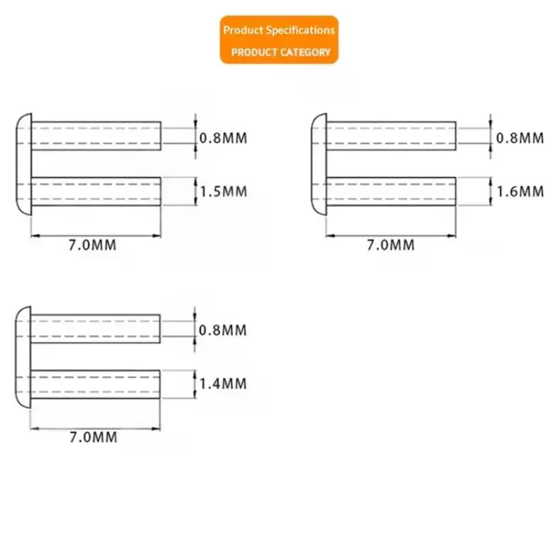 100pcs Rimless Glasses Double Rubber Plug Lock Bushings Eyeglasses Plastic Double Bushing Pins Repair Eyewear Accessories